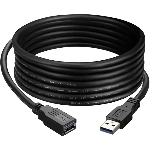 ⚫USB Extension Cable – High-Speed Male to Female USB 2.0/3.0 Extension Cord | For PC, Printer, Flash Drive & More