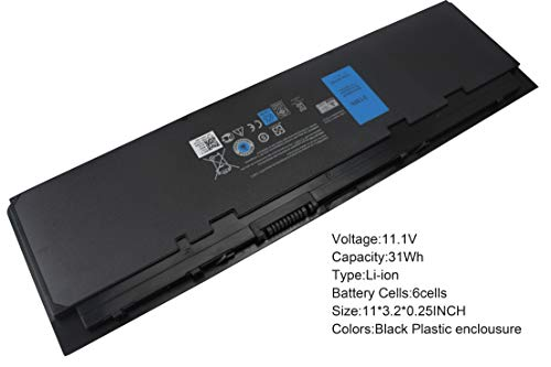 ⬛ Dell Latitude E7240 / E7250 Battery – 7.4V 6000mAh / 45Wh High-Capacity Replacement Laptop Battery