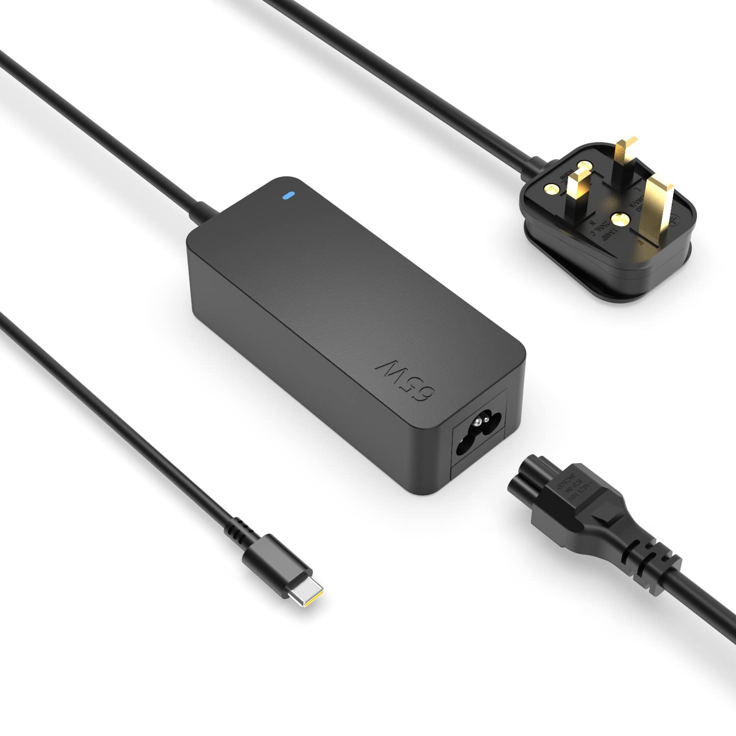 🟡 HP USB-C Laptop Charger – 65W Fast Adapter for EliteBook x360 / Chromebook / Envy / Spectre Series | For HP 1020 G2, 1030 G2, 1030 G3, 1040 G4, 1040 G5