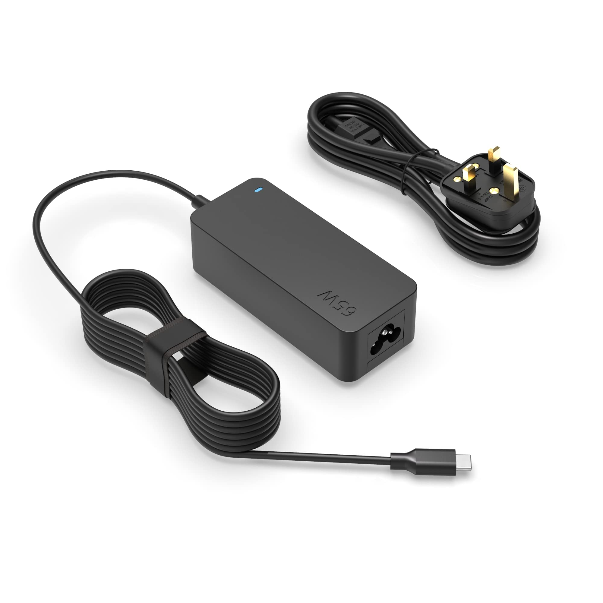 🟡 HP USB-C Laptop Charger – 65W Fast Adapter for EliteBook x360 / Chromebook / Envy / Spectre Series | For HP 1020 G2, 1030 G2, 1030 G3, 1040 G4, 1040 G5