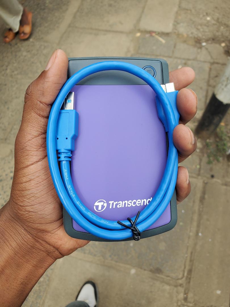 🟪🟩Transcend External Hard Drive 23M2 – 1TB / 2TB | USB 3.1 | Shock-Resistant | Excellent Condition