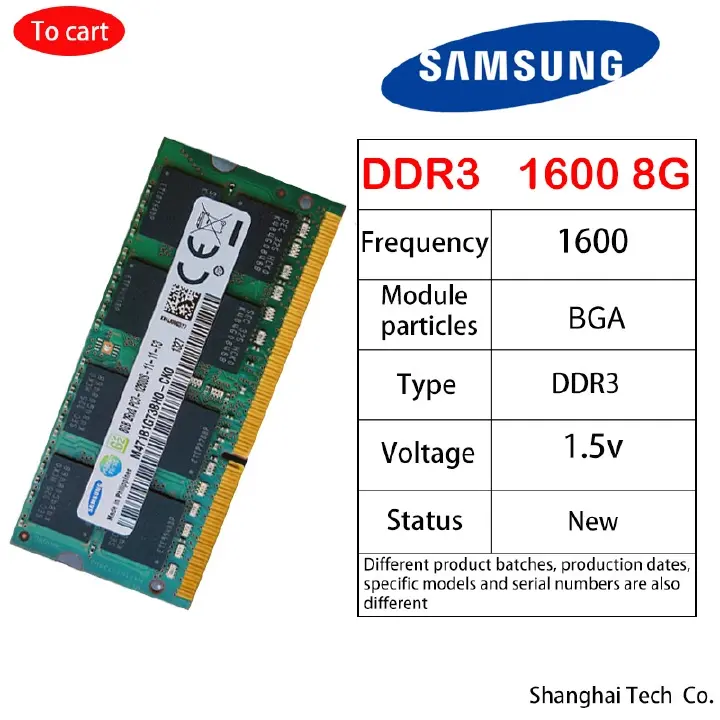 NEW!! Crucial/ Samsung/ Toshiba/ Lexar/ Kingston 4GB / 8GB / 16GB DDR3 (PC3) Laptop RAM – High-Speed Memory Upgrade for PCs | Compatible with most older motherboards supporting DDR3 (PC3)