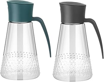 🟢⚫ 630ml Oil Jar – Stylish Glass Dispenser for Kitchen Use (Green & Black) – Ksh 1,099 [Promo Price] 🍳 Stylish Oil Storage | 💧 Spill-Free Pour