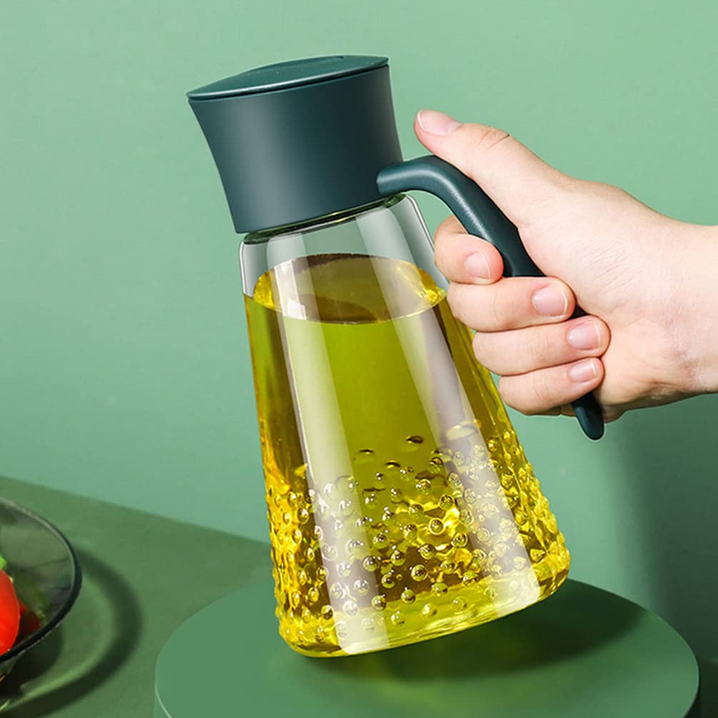 🟢⚫ 630ml Oil Jar – Stylish Glass Dispenser for Kitchen Use (Green & Black) – Ksh 1,099 [Promo Price] 🍳 Stylish Oil Storage | 💧 Spill-Free Pour