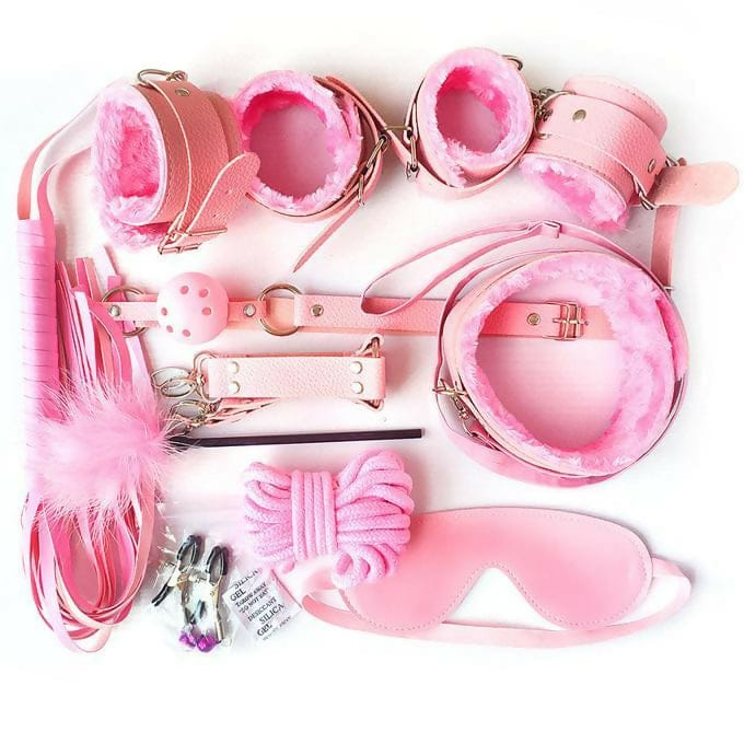 💦🥵👅10-Piece Bondage Play Set – Premium PU Leather Restraint Kit for Adults (Full Set) – 10-in-1 Premium Bondage Set - Ksh 3,769