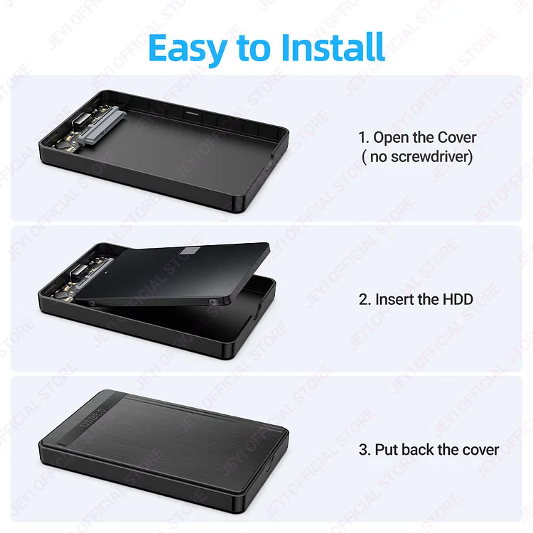 2.5" HDD/SSD External Case – Tool-Free USB Enclosure for SATA Drives | Plug & Play 💻 Plug & Play | 🔁 Reuse Old Drives | 🧳 Portable & Travel-Friendly – Ksh 599