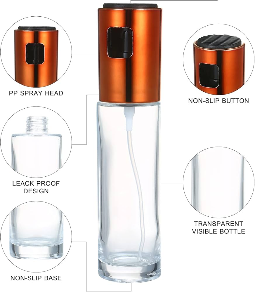 🟡 Oil & Vinegar Sprayer – Precision Glass Spray Bottle for Cooking, Baking & BBQ | Refillable, Mess-Free | Ksh 777