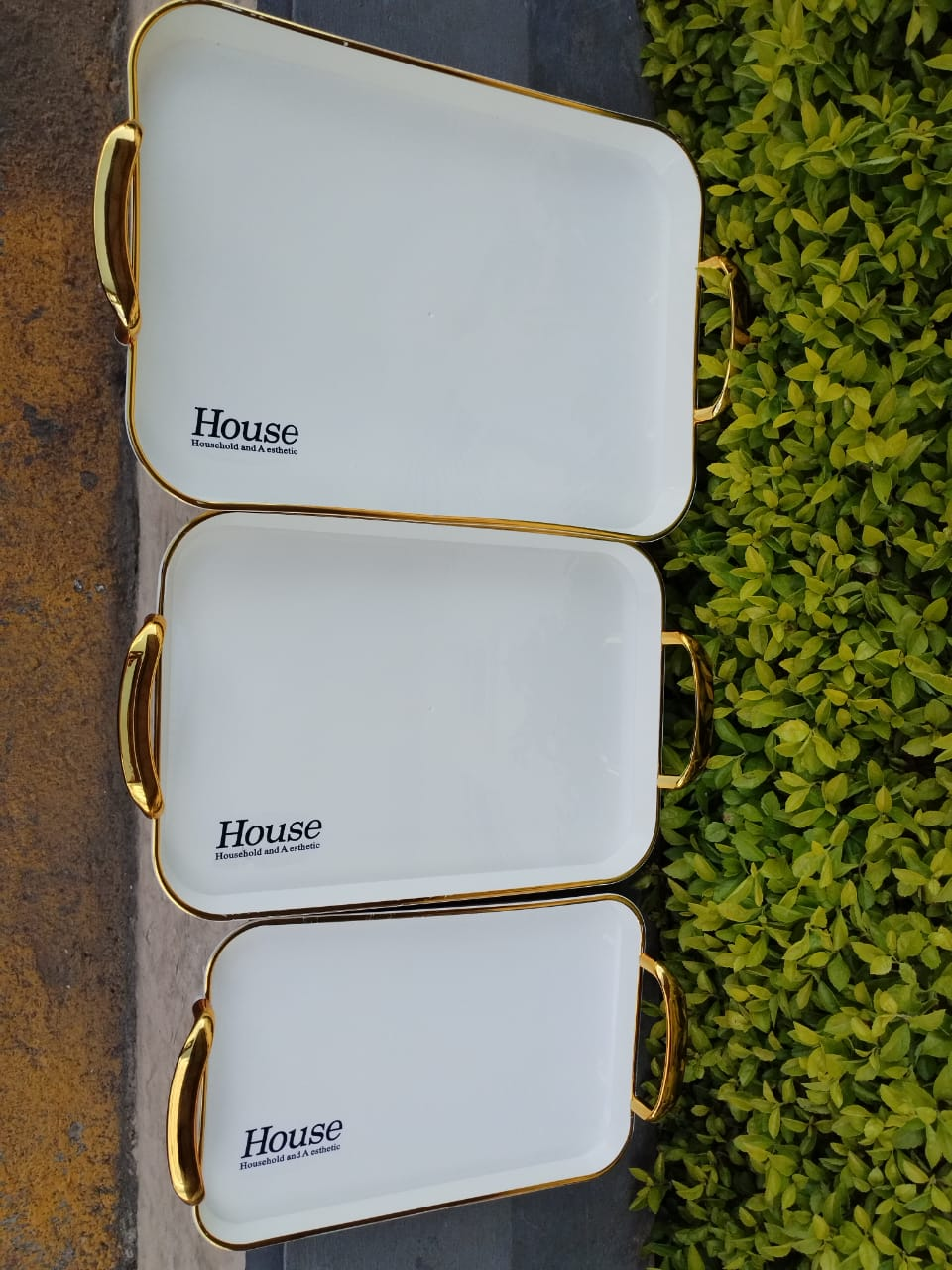 Luxury 3-Piece Acrylic Tray Set – Elegant Household & Aesthetic Decor Trays (42×38×32cm) | High-Quality Finish – Ksh 2,099