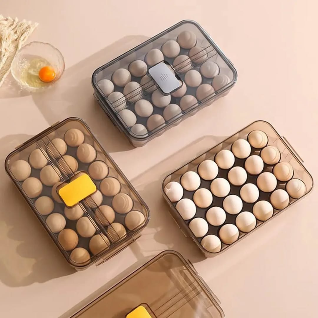 🥚🍳 24-Slot Acrylic Egg Tray – Clear Stackable Egg Storage Organizer | Durable & Stylish Kitchen Essential – Ksh 1,639