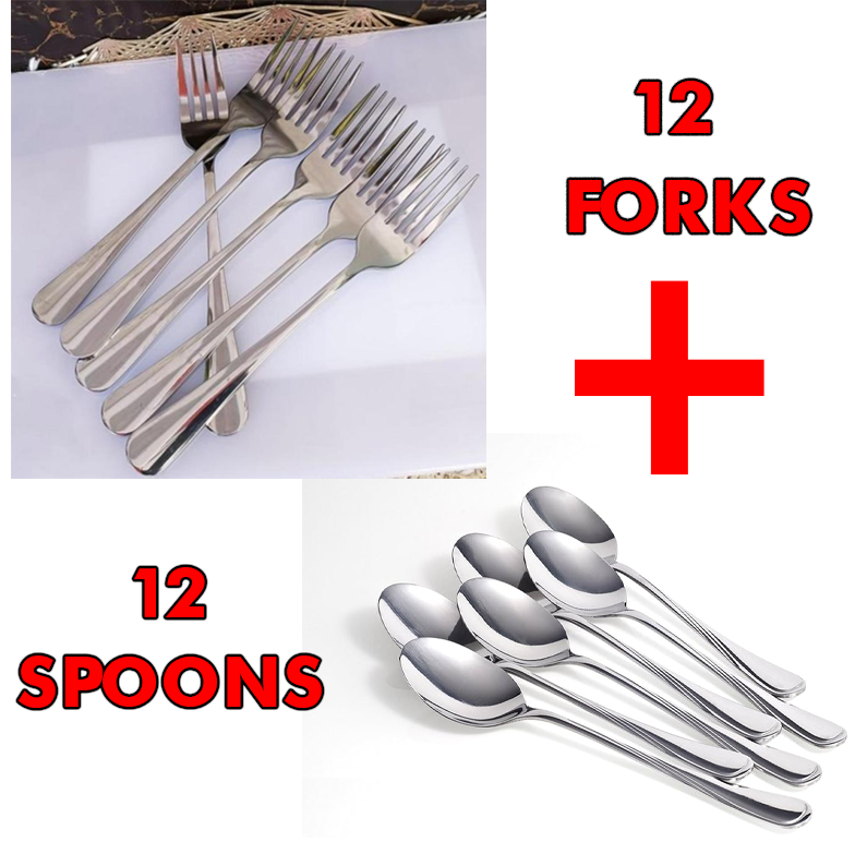 Marble Handle Cutlery – 12pcs Spoons / 6pcs Forks / Combo Set | Elegant Stainless Steel Dining Utensils
