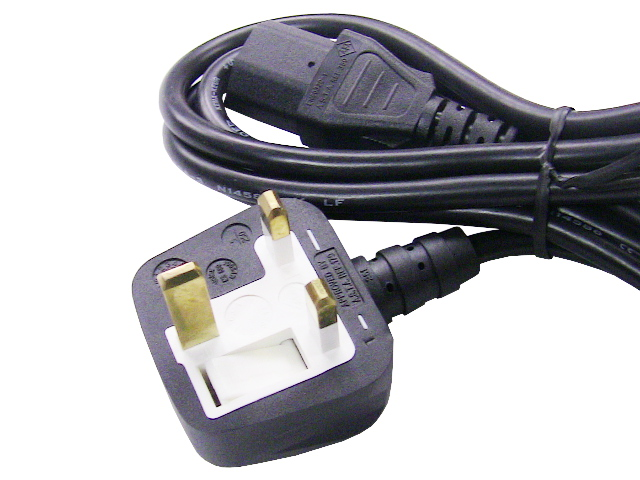 ⚫Desktop Power Cable (3-Pin) with White Fuse – High-Quality AC Adapter Cord for PC, Monitor, Printer | Ksh 250