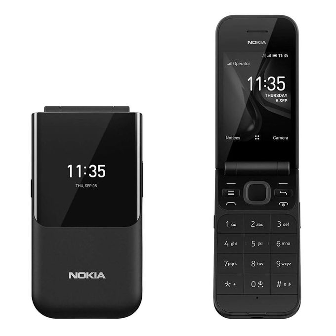 📱 Nokia 2720 Flip – Dual SIM –  with WhatsApp & Facebook - Classic Foldable Phone with WhatsApp & 4G LTE – Black & Gray – Ksh 3,249