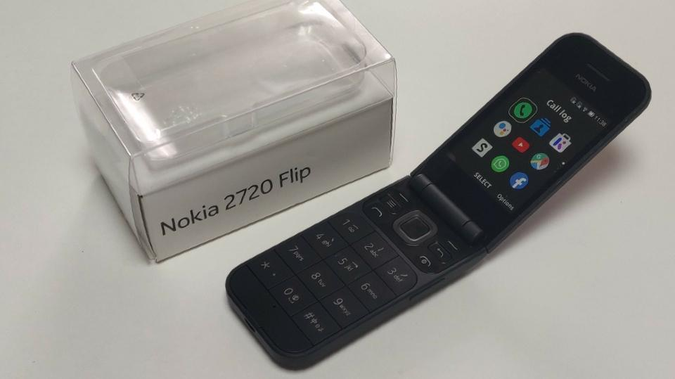 📱 Nokia 2720 Flip – Dual SIM –  with WhatsApp & Facebook - Classic Foldable Phone with WhatsApp & 4G LTE – Black & Gray – Ksh 3,249