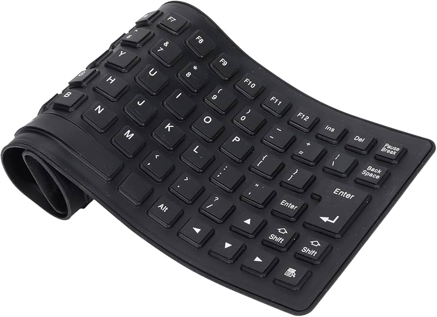 🟣 Flexible Silicone Roll-Up Keyboard – Portable, Waterproof & USB Wired – Ksh 799