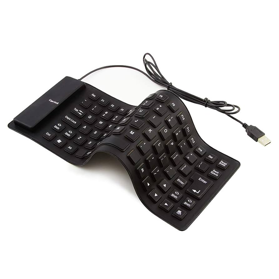🟣 Flexible Silicone Roll-Up Keyboard – Portable, Waterproof & USB Wired – Ksh 799