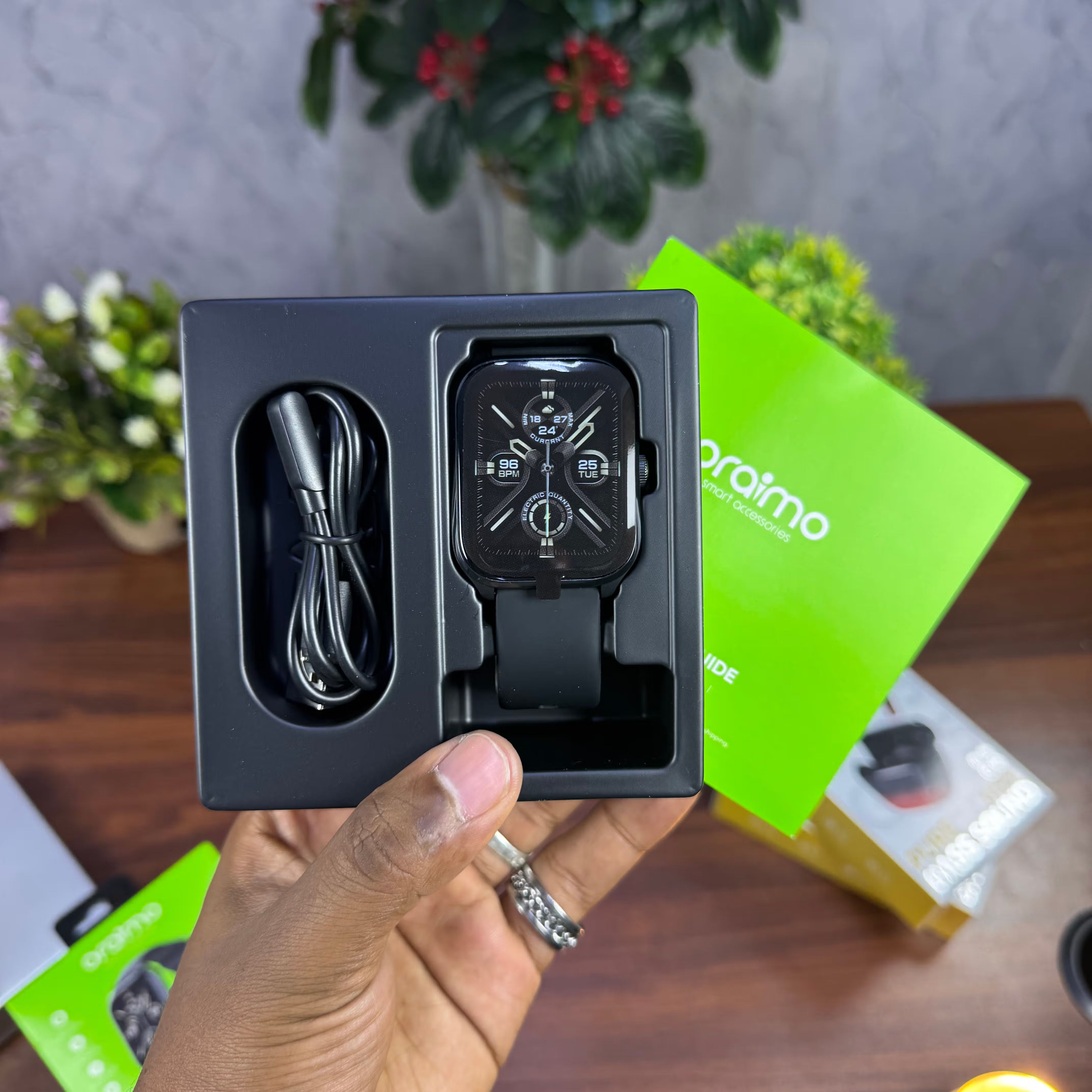 🟢 Oraimo Watch 5 Lite – 2.01” Full Touch HD | Bluetooth Calling | IP68 Waterproof – Ksh 2,349