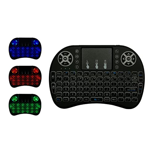 Mini Wireless Android Keyboard with Touchpad – Backlit 2.4GHz USB Rechargeable Remote Controller | Ideal for Smart TVs, Projectors, Android Boxes, Laptops & More