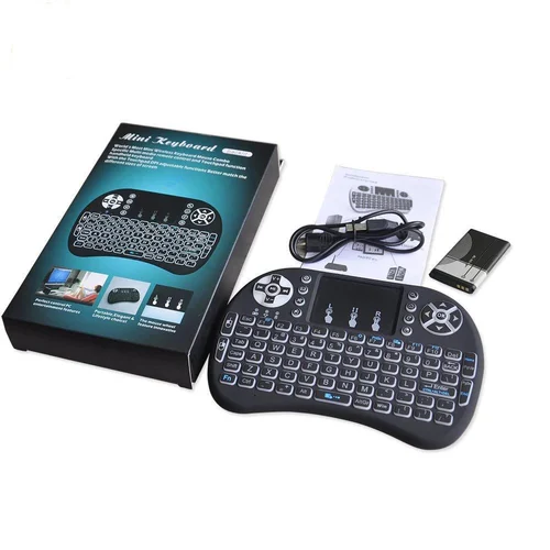 Mini Wireless Android Keyboard with Touchpad – Backlit 2.4GHz USB Rechargeable Remote Controller | Ideal for Smart TVs, Projectors, Android Boxes, Laptops & More