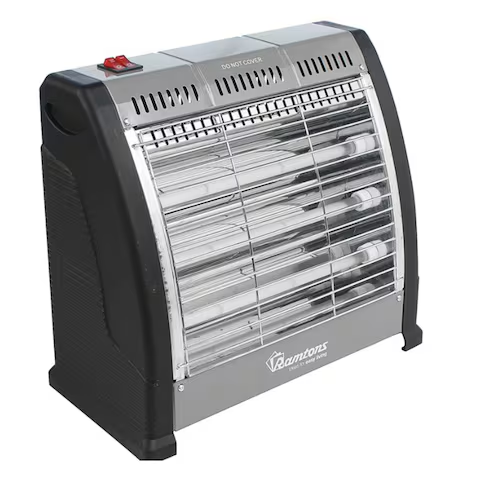 Ramtons Quartz Heater RM/469 – 3 Heat Settings | Tip-Over Safety | Instant Warmth | Low Power Consumption | Compact & Efficient for Home or Office Heating