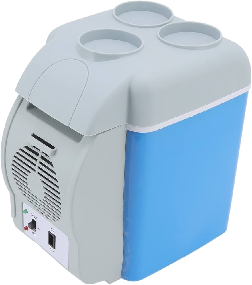 7.5L Portable Car Fridge – Mini Electric Cooler & Warmer | 12V DC for Vehicles | Low Noise | Dual Function | Ideal for Travel, Camping, Road Trips & Office Use