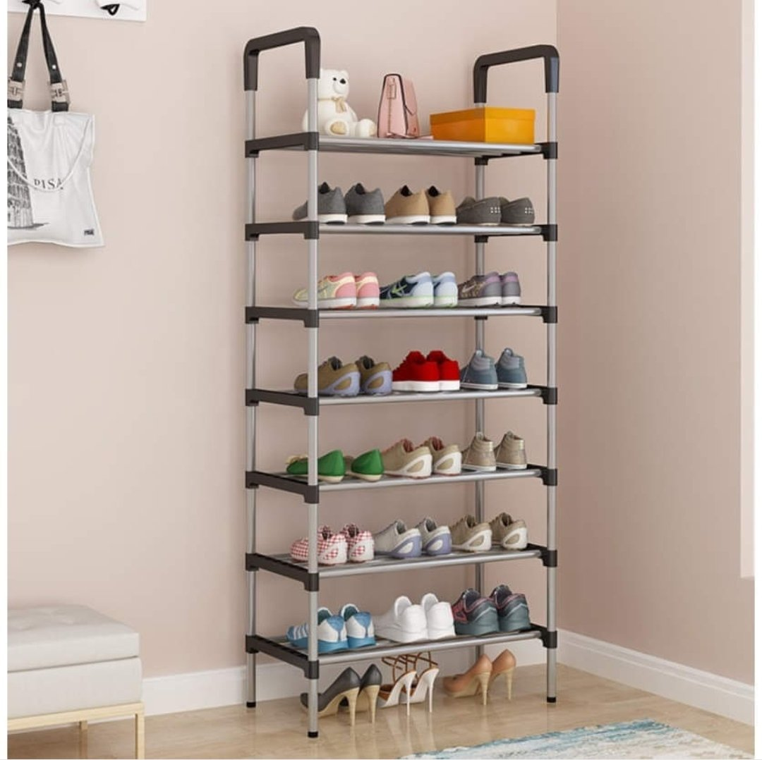 👟 Portable Shoe Rack Organizer – 7-Layer & 8-Layer Options | Space-Saving, Durable & Dustproof | Fully Restocked | Black/Grey
