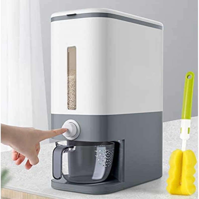 🍚 Automatic Cereal Dispenser | Dual Dry Food Storage Container with Portion Control – Airtight, Wall-Mountable or Countertop 🥣✨