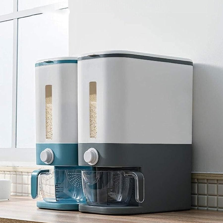 🍚 Automatic Cereal Dispenser | Dual Dry Food Storage Container with Portion Control – Airtight, Wall-Mountable or Countertop 🥣✨