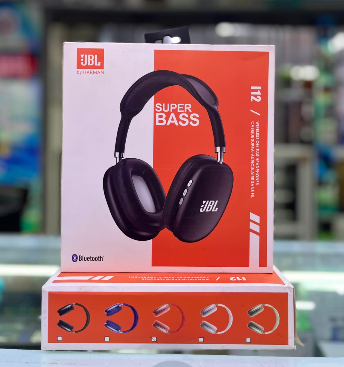 i12 TWS Bluetooth Wireless Earbuds Headphones JBL Style with Touch Control, High Quality Stereo Sound, Long Battery Life, Charging Case, Noise Reduction