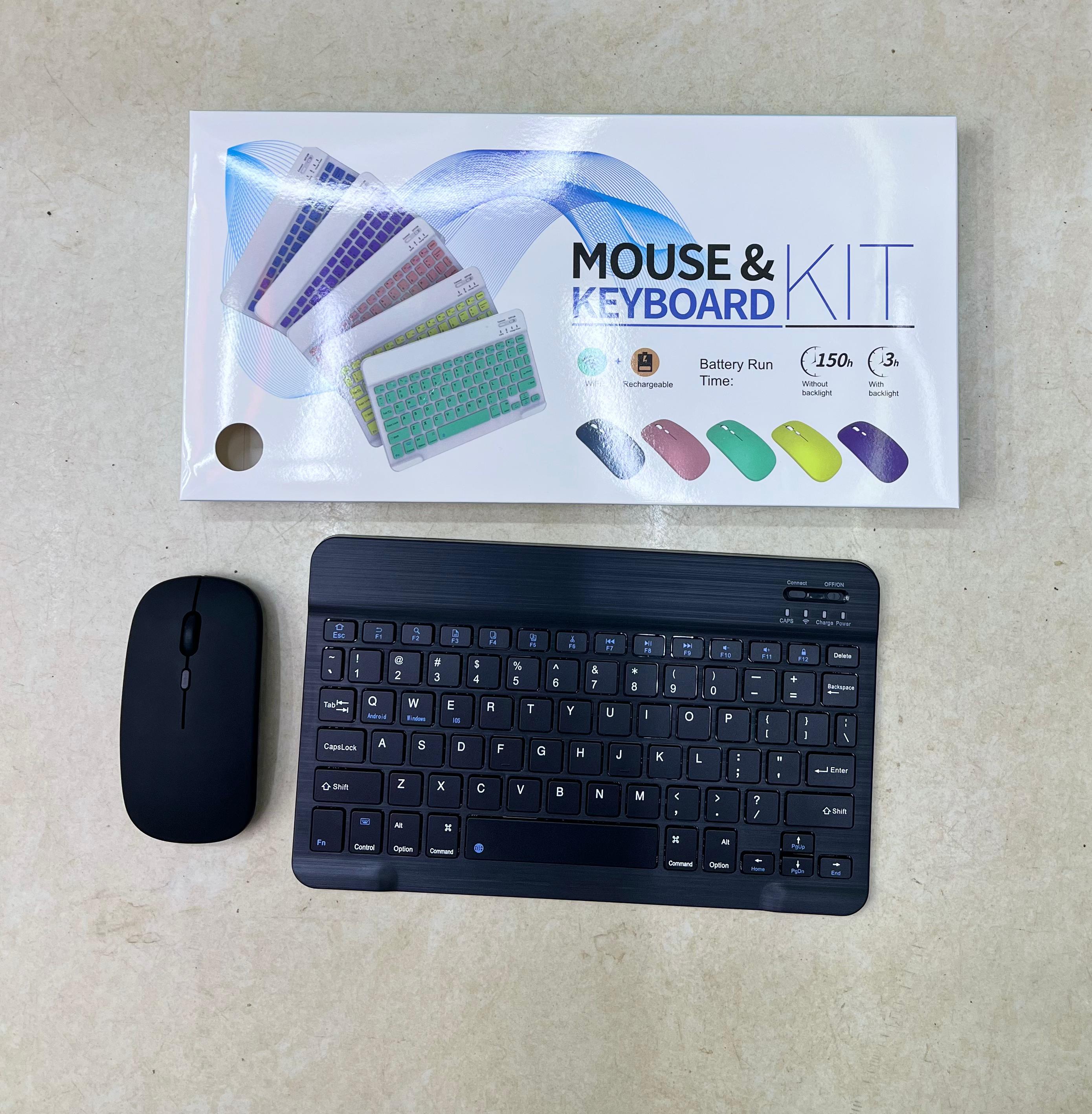 ⌨️🖱️ Bluetooth Wireless Keyboard & Mouse Combo – Slim, Silent & Rechargeable. Silent keys, rechargeable battery, and universal compatibility with phones, tablets & PCs