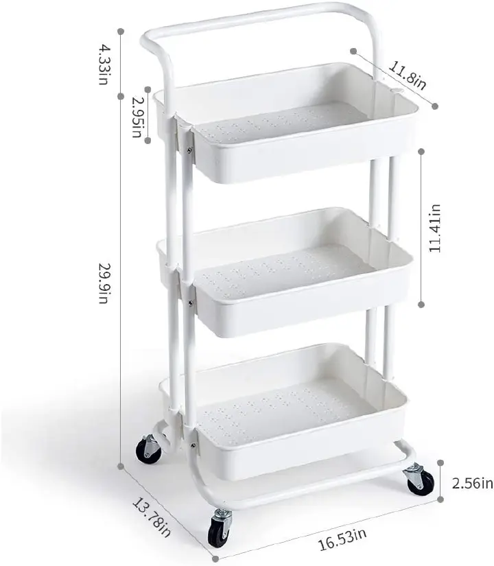 Fruit stand/ snack stand/ bathroom stand. 4 Tier Slim Storage Shelf Kitchen Bathroom Organiser Rack Shelving Unit Wheels