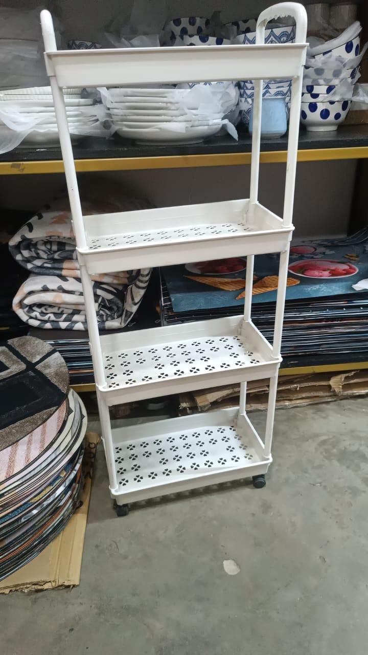 Fruit stand/ snack stand/ bathroom stand. 4 Tier Slim Storage Shelf Kitchen Bathroom Organiser Rack Shelving Unit Wheels