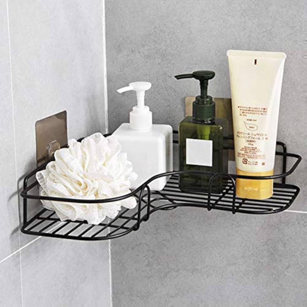 🛁 Bathroom Corner Shelf Organizer – Wall Mounted, Space-Saving Multipurpose Rack for Toiletries, Shampoo, Soap, and Accessories – Durable & Easy Installation