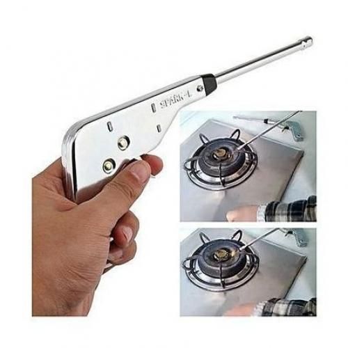 GAS LIGHTER ORIGINAL Electric Igniter Spark Gas Lighter for Kitchen Stove Steel - Electronic Stove Lighter / Spark Lighter 30,000 Shots - Kitchen Gas Stove Lighter, Stainless Steel, No Batteries