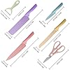 Colorful Kitchen Knife Set 6 PCS, Colored Knives Set with Non-Stick Coating, Chef Boxed Knives Set for Cooking, Camping, Travel, Picnic, BBQ and RV;
