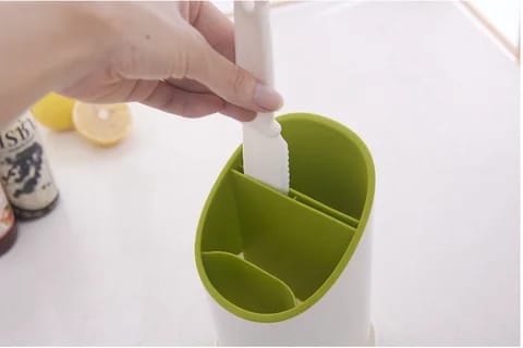 Kitchen Collection Cutlery drainer and organizer with safe knife slot, its used for draining water from all cutleries and spoons; Its very safe organizer