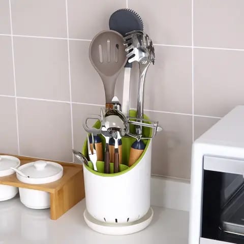 Kitchen Collection Cutlery drainer and organizer with safe knife slot, its used for draining water from all cutleries and spoons; Its very safe organizer