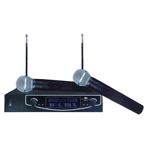 TOP QUALITY 2-Channel Rechargeable UHF Wireless Microphone System + Free Batteries for Karaoke, Church, Party, Singing, Outdoor, Live Broadcast, Hosting, Professional Handheld Microphone