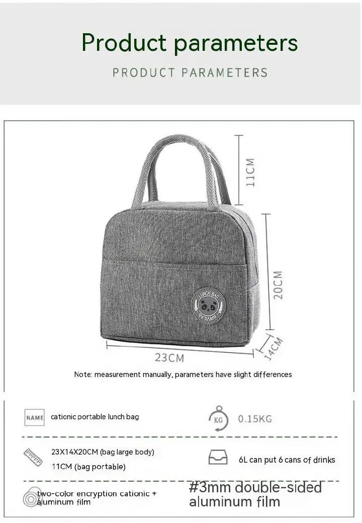 Functional Pattern Cooler Lunch Box Portable Insulated Canvas Lunch Bag Thermal Food Picnic Lunch Bags For Women, Kid and all schooling and office people