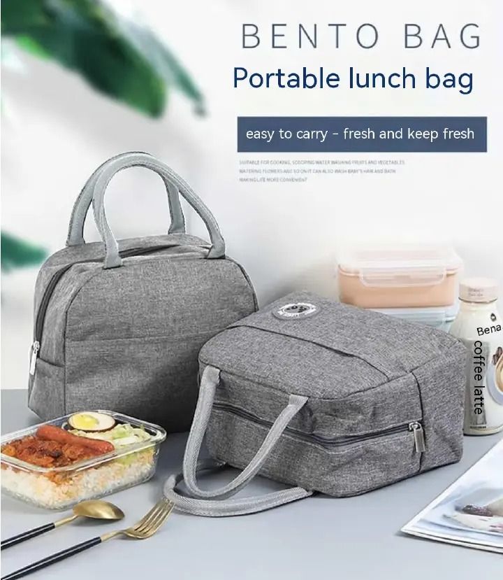 Functional Pattern Cooler Lunch Box Portable Insulated Canvas Lunch Bag Thermal Food Picnic Lunch Bags For Women, Kid and all schooling and office people