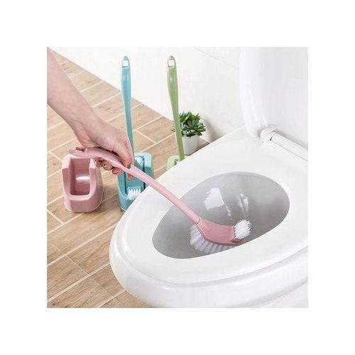 UNIQUE TOILET BRUSH Double Sided Toilet Brush And Holder, Professional cleaning set with dense bristles and strong handle, you can reach hard-to-reach areas with perfect cleaning results.