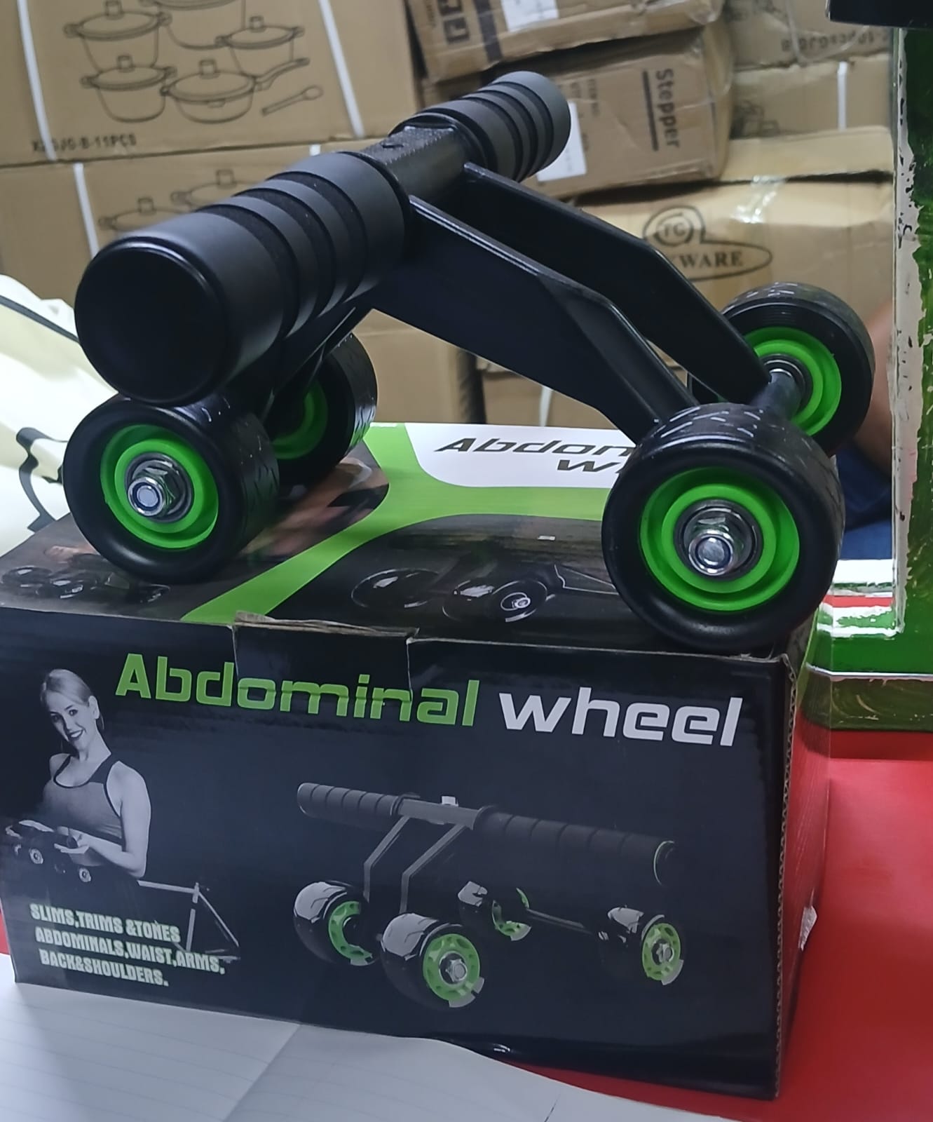 Ab Roller Wheel 4-Wheel Stability , Quality – Ab Wheel & Abdominal Exercise Roller for Abs Workout, Core Trainer & Home Gym Fitness Equipment for Men & Women