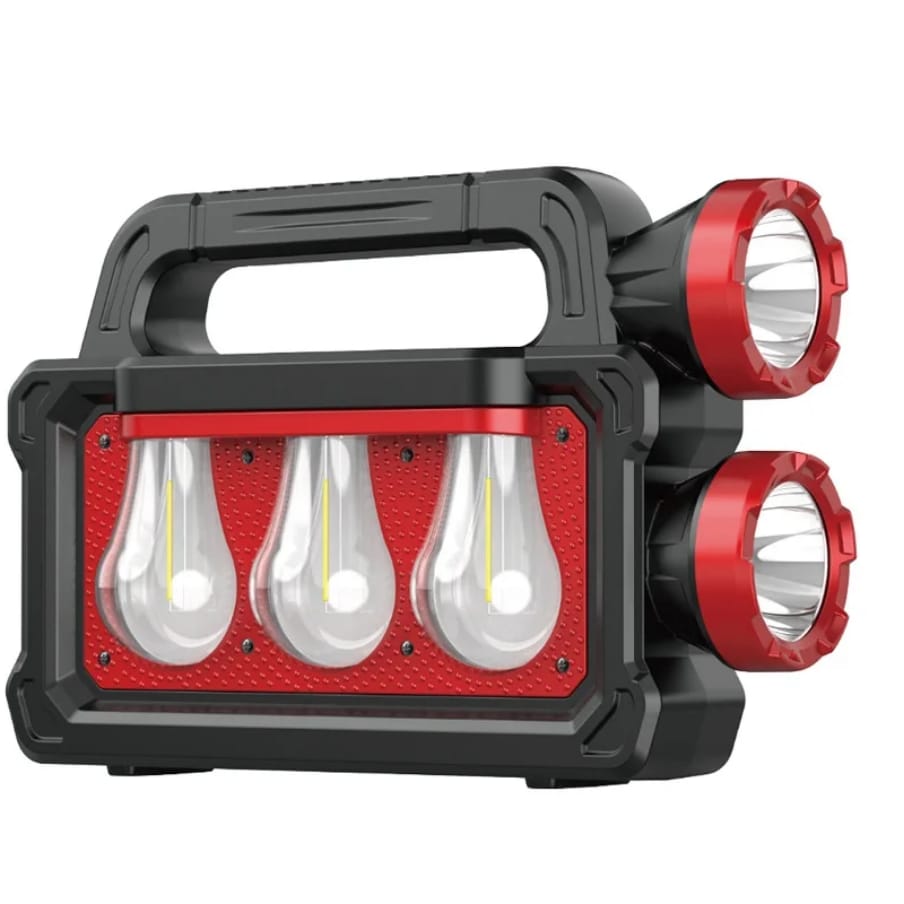 SPECIAL LIGHTING for all purposes 2-3 Bulb & Dual LED Flashlight Multifunctional Portable Lamp – Indoor/Outdoor Use with Power bank, Type-C & Solar Charging | Perfect for Camping, Emergencies & Travel