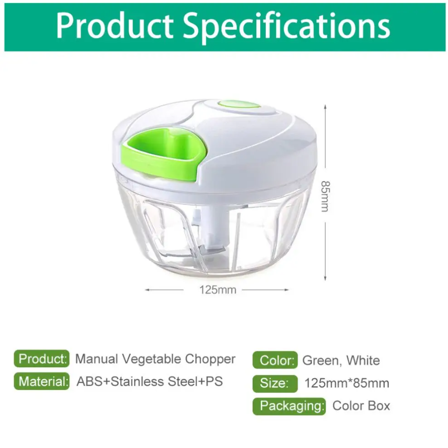 Mini Hand Pull String Food Meat Vegetable Cutter Slicer Manual Food Chopper. Spin Cutter Chopper. This Easy Spin Cutter Can Do The Whole Chopping Or Cutting Work For You Within Seconds