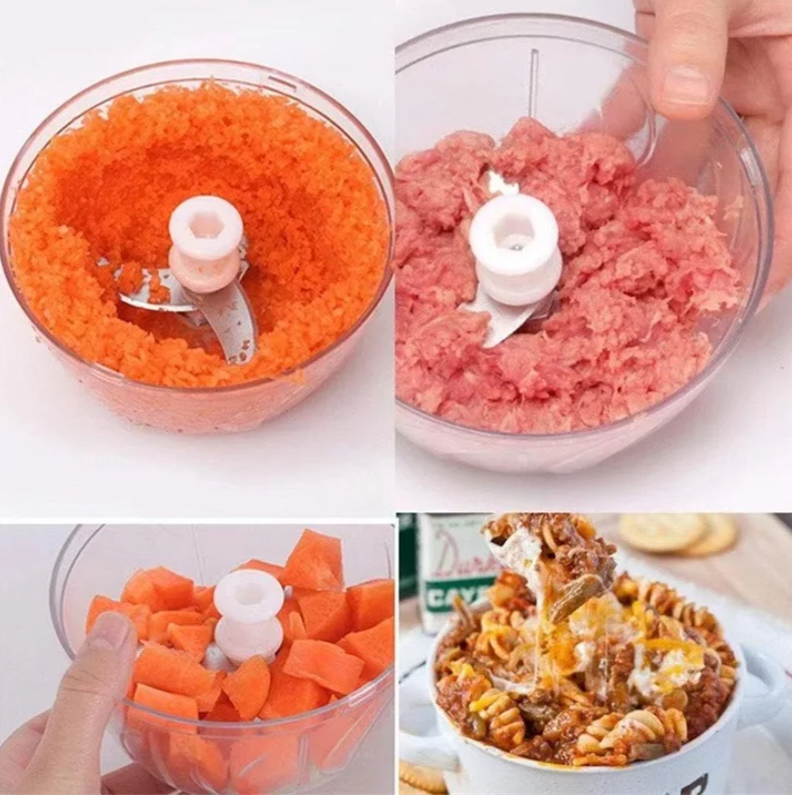 Mini Hand Pull String Food Meat Vegetable Cutter Slicer Manual Food Chopper. Spin Cutter Chopper. This Easy Spin Cutter Can Do The Whole Chopping Or Cutting Work For You Within Seconds