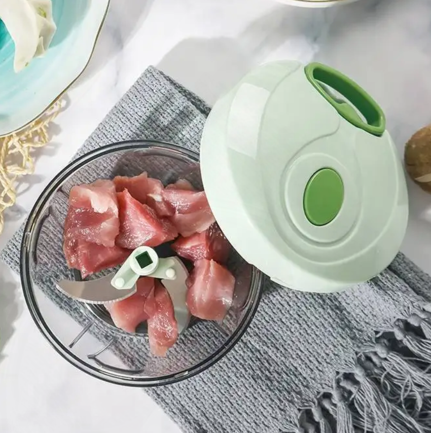 Mini Hand Pull String Food Meat Vegetable Cutter Slicer Manual Food Chopper. Spin Cutter Chopper. This Easy Spin Cutter Can Do The Whole Chopping Or Cutting Work For You Within Seconds