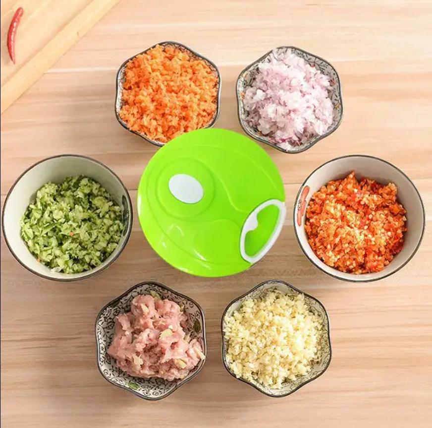 Mini Hand Pull String Food Meat Vegetable Cutter Slicer Manual Food Chopper. Spin Cutter Chopper. This Easy Spin Cutter Can Do The Whole Chopping Or Cutting Work For You Within Seconds