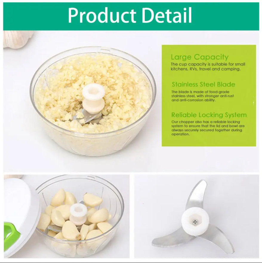 Mini Hand Pull String Food Meat Vegetable Cutter Slicer Manual Food Chopper. Spin Cutter Chopper. This Easy Spin Cutter Can Do The Whole Chopping Or Cutting Work For You Within Seconds
