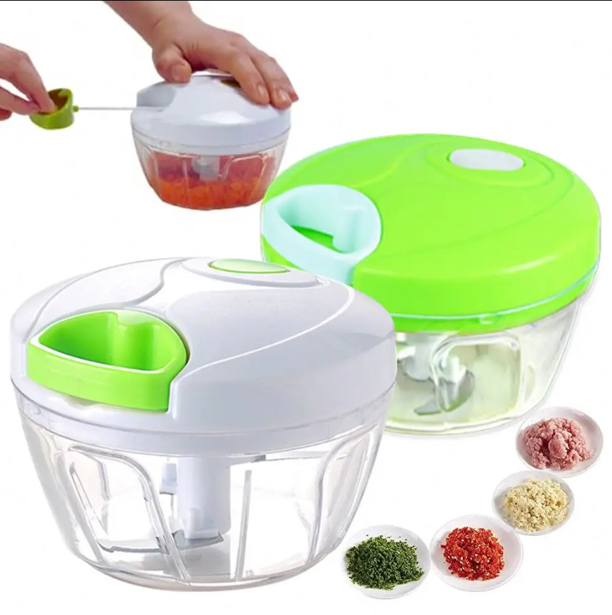 Mini Hand Pull String Food Meat Vegetable Cutter Slicer Manual Food Chopper. Spin Cutter Chopper. This Easy Spin Cutter Can Do The Whole Chopping Or Cutting Work For You Within Seconds
