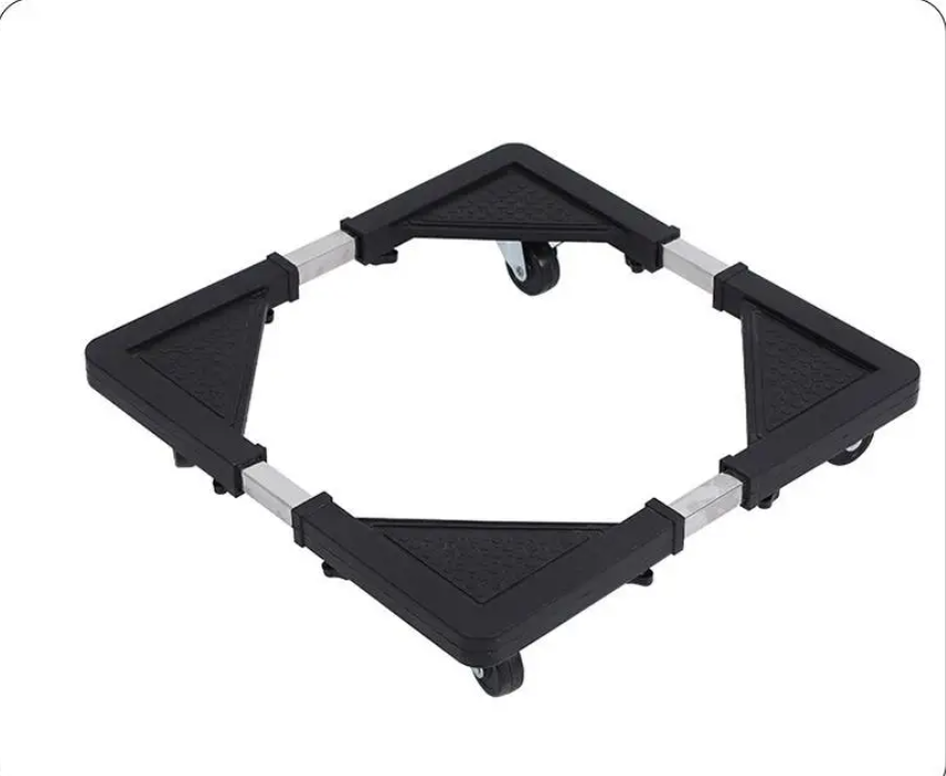 Adjustable Heavy-Duty Appliance Trolley Base | 4 Swivel Wheels | For Washing Machine, Fridge & AC | Movable Stand