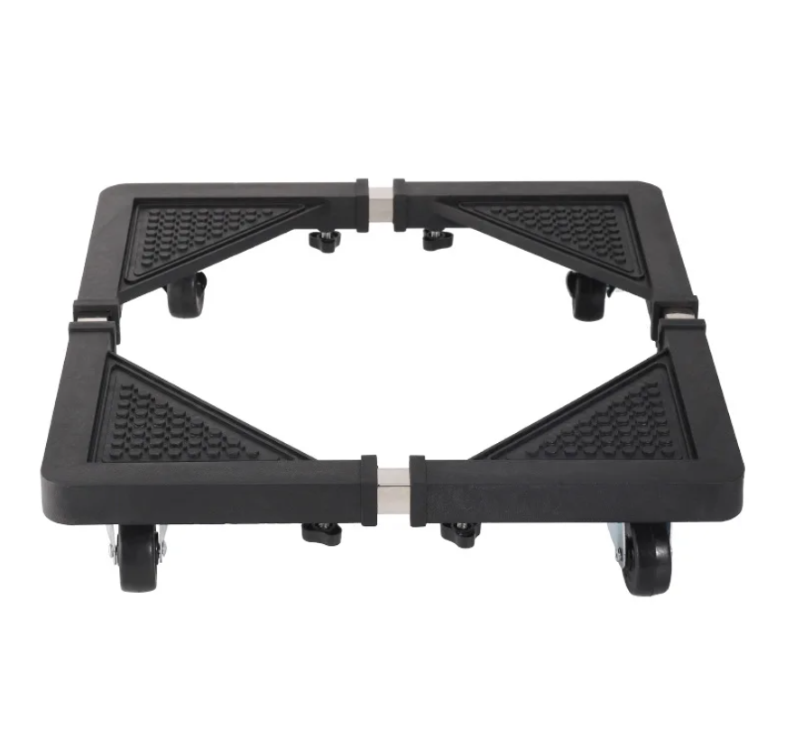 Adjustable Heavy-Duty Appliance Trolley Base | 4 Swivel Wheels | For Washing Machine, Fridge & AC | Movable Stand